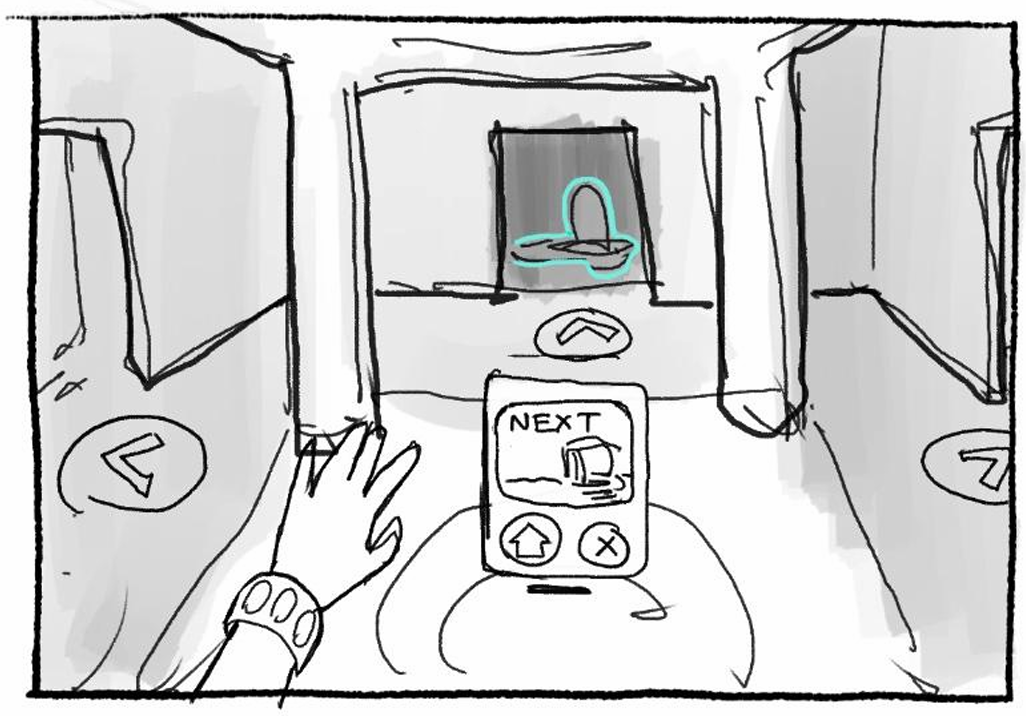 Handheld map being used